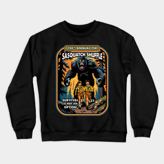 150th Annual 15k Sasquatch Shuffle Crewneck Sweatshirt by theDarkarts